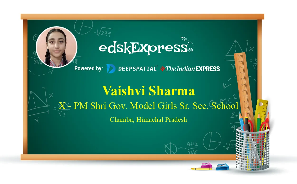 Infographic showing details of student